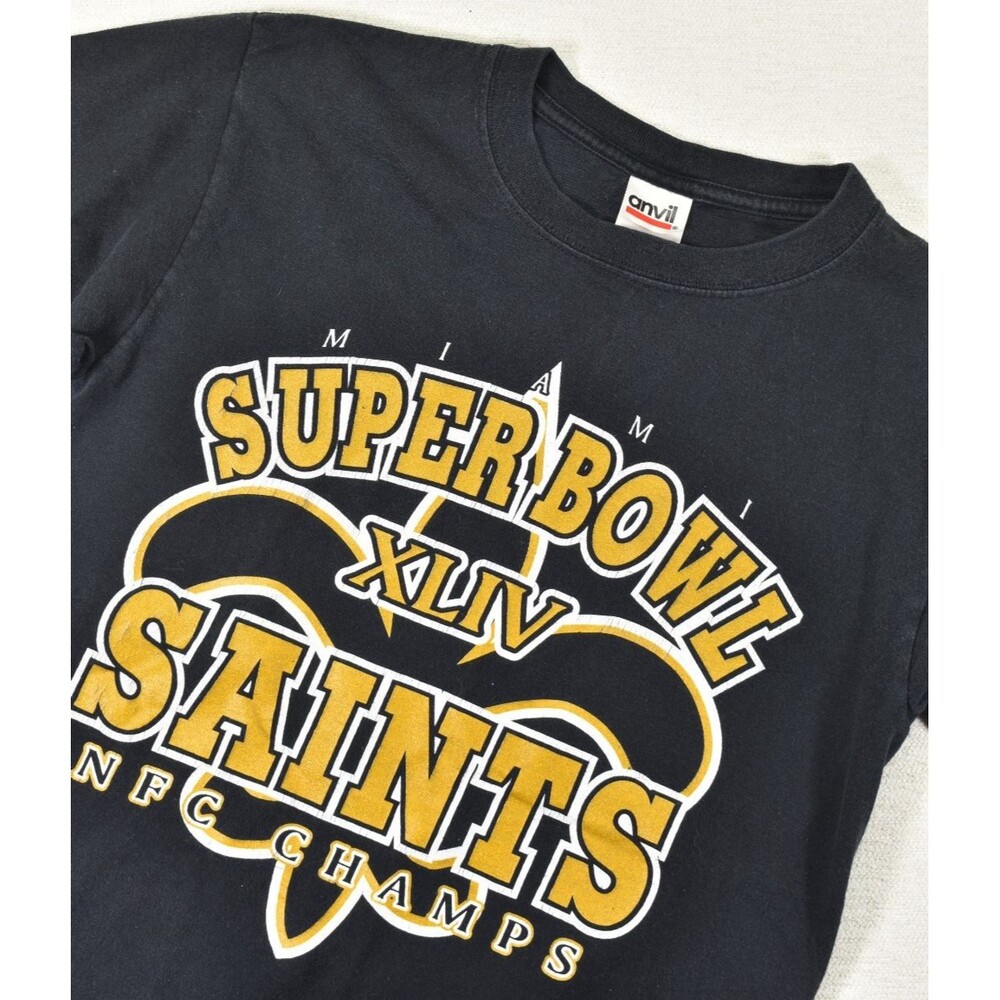 New Orleans Saints Super Bowl XLIV Miami Graphic T-Shirt Mens Small NFC Champs S